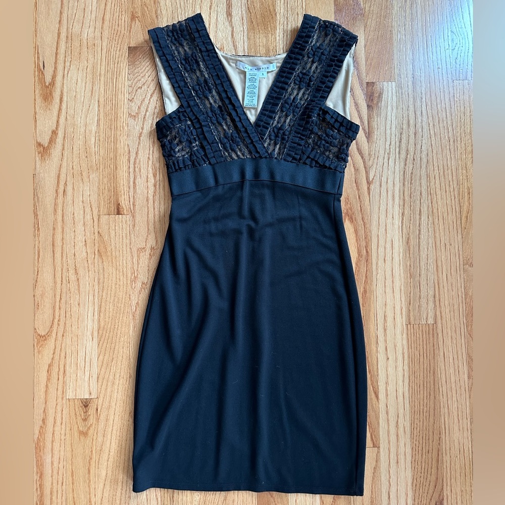 Black lace Max Studio bodycon dress